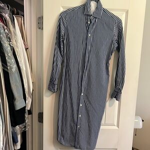 Polo by Ralph Lauren Blue and White Striped Dress Shirt